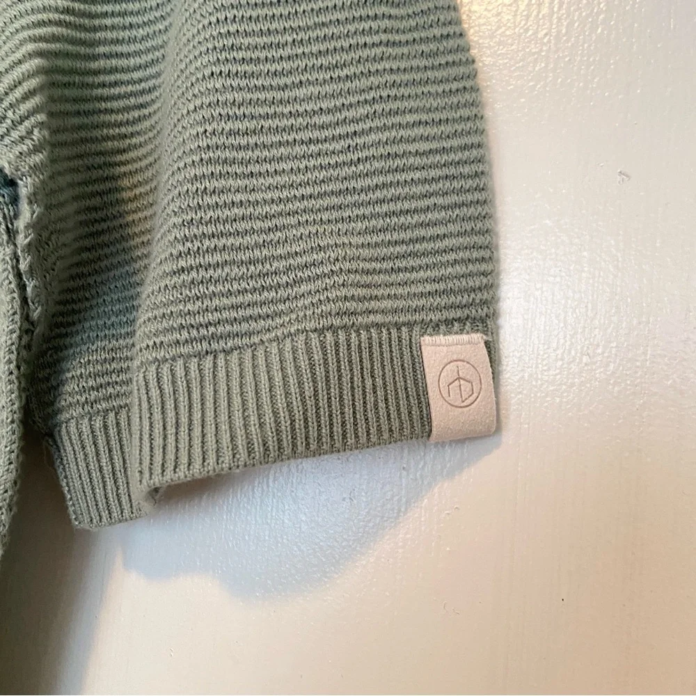$225 Rag & Bone Lewis Knitwear Polo Sage Green